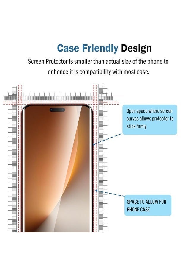 Muzz Honor Magic8 Pro Screen Protector, 3D Full Coverage 9H Tempered Glass Film, HD Clear Scratch Resistant, Bubble-Free For Honor Magic 8 Pro Screen Protector - Image 4